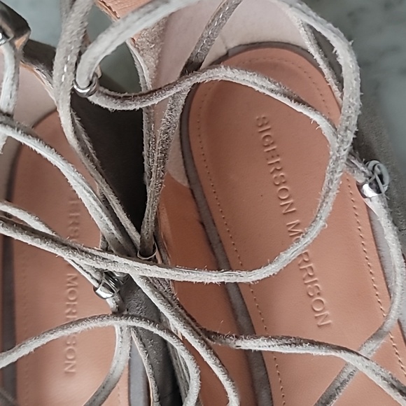 Sigerson Morrison Elise suede lace up flat 7 ½ - Picture 8 of 8